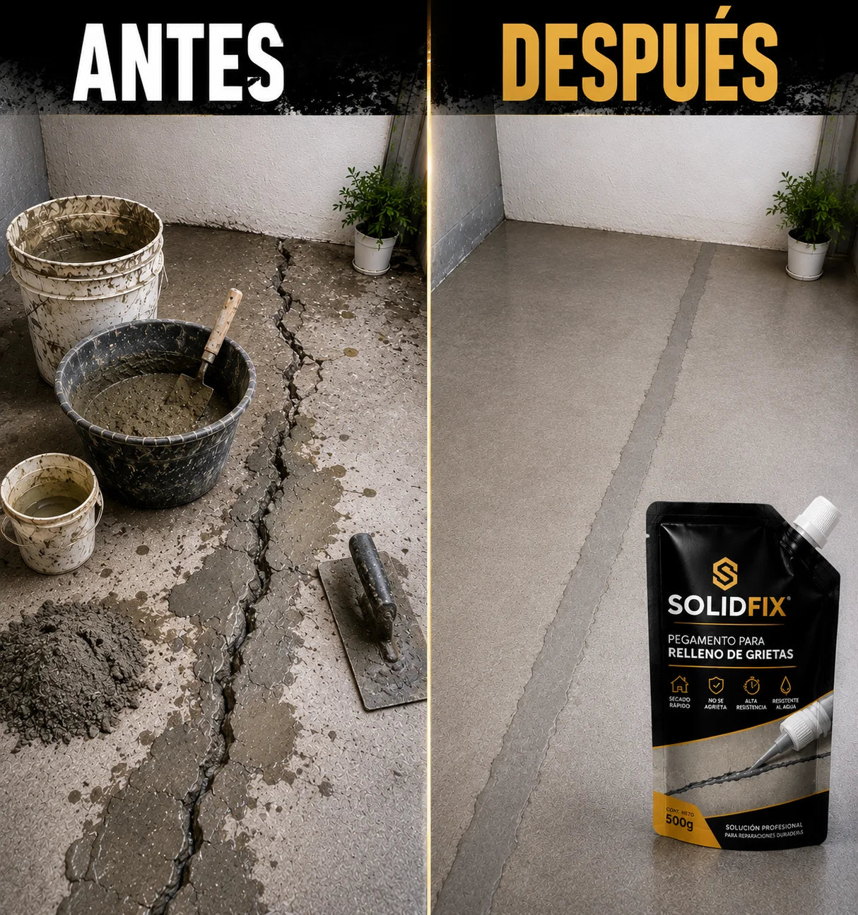 Sella y rellena grietas sin esfuerzo SolidFix™