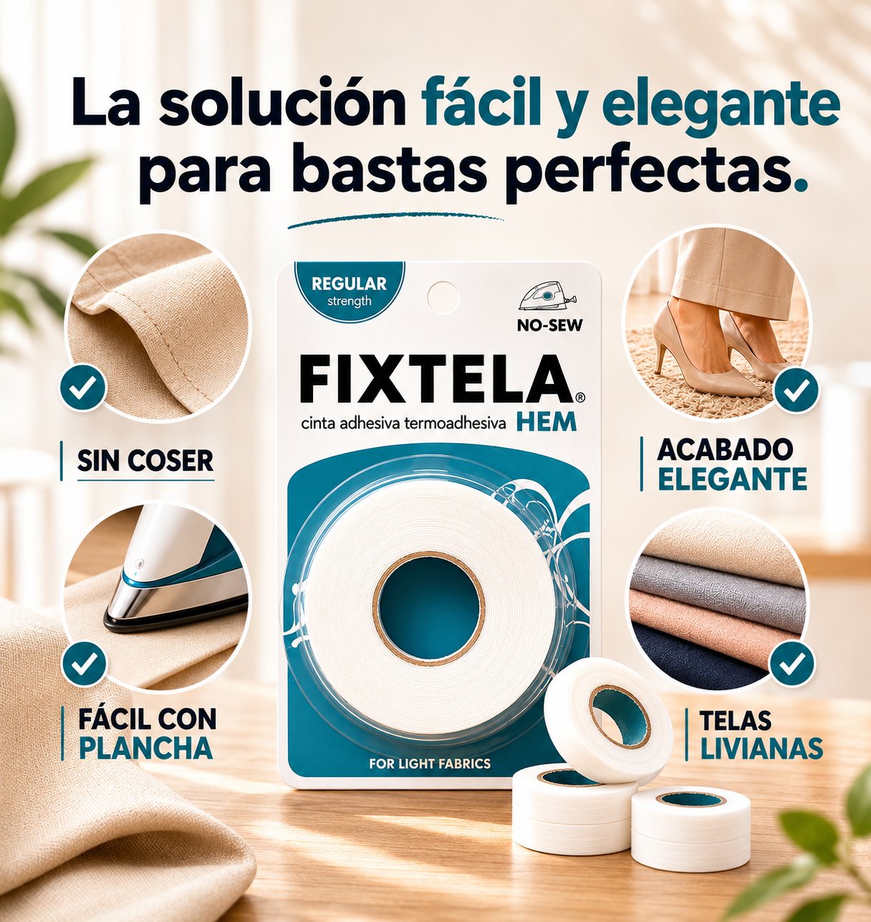 Arregla tu ropa y telas sin coser en minutos FixTela™