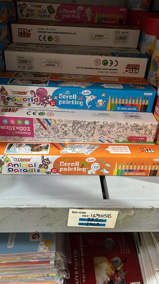 drawing roll + box of 12 pencils